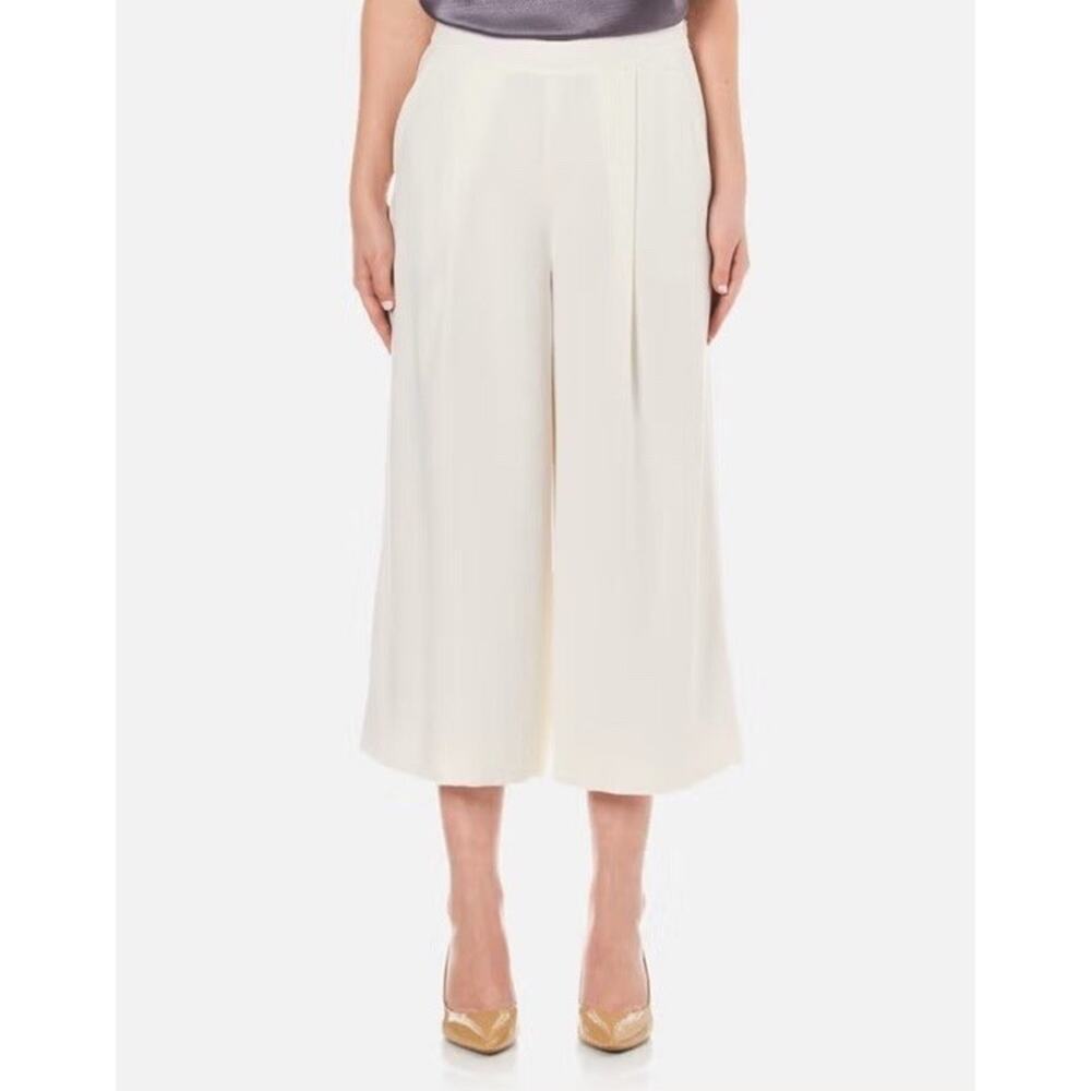 Diane Von Furstenberg DVF Holly Culotte Cropped Pants Ivory‎ Women's Size 2